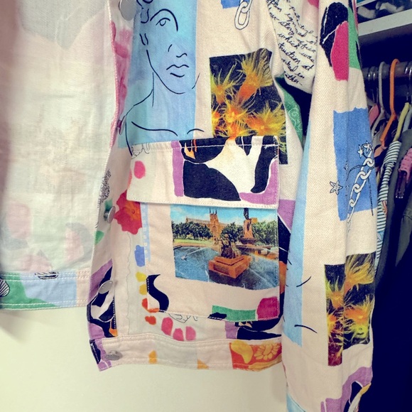 Gorman Australia Collage Denim Jacket - Size 12 (Visual Diary Jacket) - Picture 2 of 3